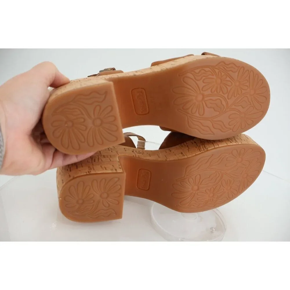 Kork-Ease Korks Calda Sandals Women's 11 Brown Platform Chunky Slingback Y2K